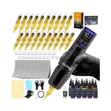 Imagem de Kit De Tatuagem Sem Fio Rotativo Ajustável YILONG, Máquina De Caneta D
