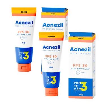 Imagem de Kit 2 Protetor Solar Facial Controle da Oleosidade Acnezil FPS 30 60g