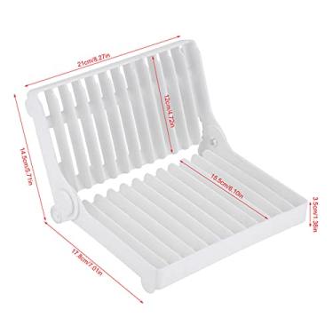 Imagem de Yctze Cozinha Em Casa Organizador de Rack de Secagem de Plástico Dobrável para Pratos, Xícaras e Talheres-Solução de Armazenamento Ajustável e Multifuncional