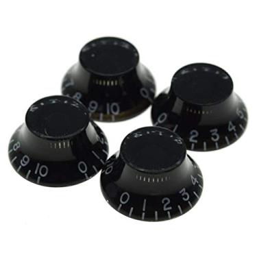 Imagem de Dopro 4 puxadores de sino de guitarra USA (Imperial) LP 24 estrias finas para EUA Les Paul com potes CTS preto