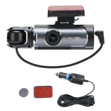Imagem de Jectse Câmera de DVR de Carro, Câmera de Traço de Lente Dupla de 1080p HD Com Tela de 3,16 Polegadas, Gravador Frontal e Interno de Grande Angular, Fonte de Alimentação DC5V 1A, Cartão