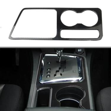 Imagem de Korlot Capa de painel de mudança de marchas estilo fibra de carbono para Dodge Challenger 2008-2014 (estrutura externa)