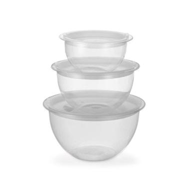 Imagem de Conjunto Com 3 Bowls Com Tampa Hermética - Injeplastec
