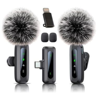 Imagem de Microfone sem fio Lavalier Uewpv para iPhone e Android