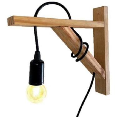 Imagem de Pendente Madeira Mão Francesa Arandela Decoração Parede