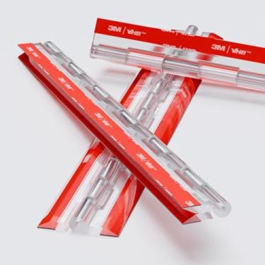 Imagem de 4 dobradiças de acrílico de 30,5 cm. Sem necessidade de cola, autoadesivo. Plástico transparente acrílico 300 mm -4 unidades-