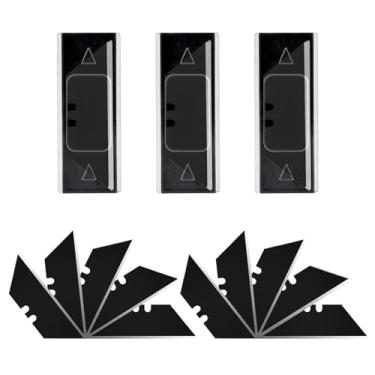 Imagem de Vickay Pacote Com 30 Lâminas Para Facas Utilitárias, De Reposição Estilete Aço Resistente Sk2 Estojo Plástico, Navalha Tamanho Padrão A Maioria Das (Preta)