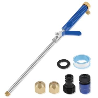 Imagem de Varinha de lavagem leve de alta pressão, lavadora a jato com 2 bocais à prova de vazamento mangueira de jardim pulverizador de limpeza de bocal de jato varinha de lavagem de limpeza de carro para