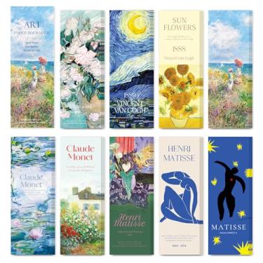 Imagem de Monolike Marcadores de livro de papel artístico, pacote com 36, 9 designs exclusivos, marcador de página DIY, presente para amantes de livros