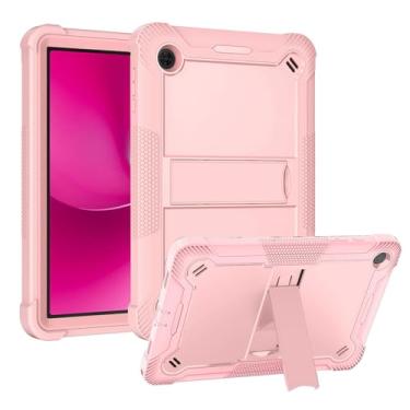 Imagem de Capa para tablet T-Mobile REVVL Tab 2 Android 15 de 10,1 polegadas, capa protetora resistente à prova de choque com suporte, adequada para crianças, 4 cantos espessos à prova de choque, rosa