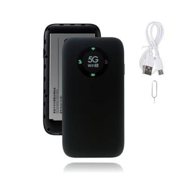 Imagem de Serounder 5G Pocket WiFi6 Mobile Hotspot, 2,4 GHz de 5,8 GHz WiFi Dispositivo Router Sem Fio Com Slot SIM Slot 4G 3G Mobile Hotspot Router Conecta até 16 Dispositivos (Preto)