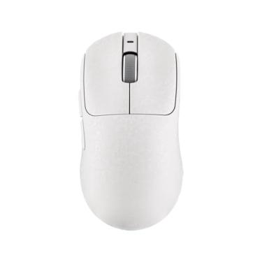 Imagem de MechLands AJAZZ AJ199 Mouse leve para jogos com revestimento de fibra de carbono, mouse sem fio 2,4G/USB-C/BT com bateria de 500 mAh, ajustável 12.000 DPI e pesquisa de 1 KHz, sensor PAW3311 para PC