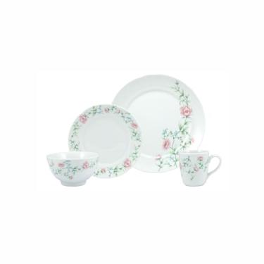 Imagem de Serviço de 24 Peças com Bowl e Caneca em Porcelana, Decoração Tereza, Porcelana Schmidt