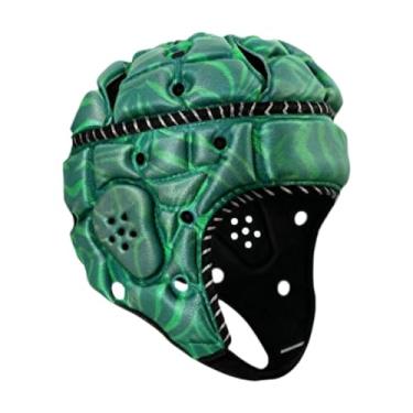 Imagem de rockible Capacete de Rugby Boné Esportivo Acolchoado Macio Equipamento Scrum Boné Capacete de Futebol Americano Protetor de Cabeça para Futebol Americano de, Verde