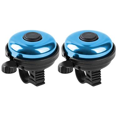 Imagem de Xthuge Campainha de Bicicleta Clássica, Campainha de Bicicleta de Alumínio, Som Alto, Nítido E Claro, Campainha de Bicicleta para Adultos E Crianças(Azul, Azul para Uso com A Mão Esquerda, Pacote Com