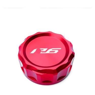 Imagem de Acessórios de motocicleta Tampa do reservatório de fluido da embreagem do freio traseiro compatível com Y&AMAHA YZFR6 YZF-R6 YZF R6 2010-2023 2022 2021 2020 2019 (vermelho)