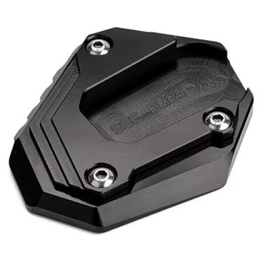 Imagem de Válvula de pneu de motocicleta CNC Kickstand Side Stand Ampliador Pad compatível com F850GS F750GS F 750 850 GS Adventure 2018-2021 2022 (Stand Pad-preto)