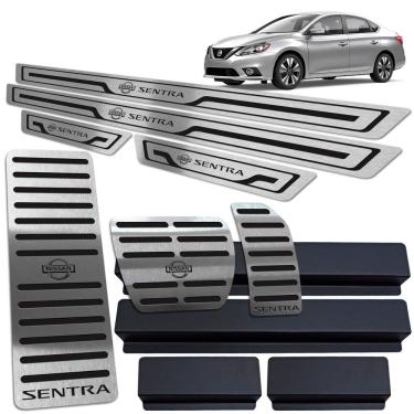 Imagem de Kit Descanso Pedaleira Soleira Sentra 2017 A 2020 Preto BR