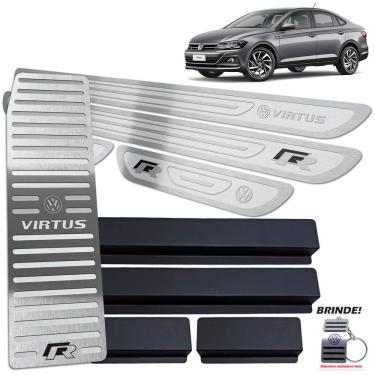 Imagem de Descanso De Pé + Soleiras Prata Alto Relevo Virtus R-Line