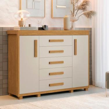 Imagem de comoda alta com sapateira 5 gavetas e 2 portas 100 MDF grande moderna 