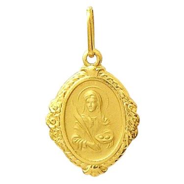 Imagem de Pingente Nossa Senhora Das Graças Ouro 18K Oval Bordada k110 - Usa Joi
