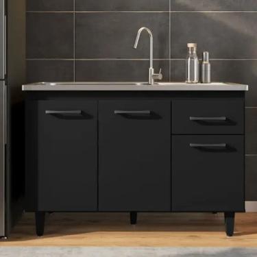 Imagem de Balcão P/ Pia França 1,20 Preto