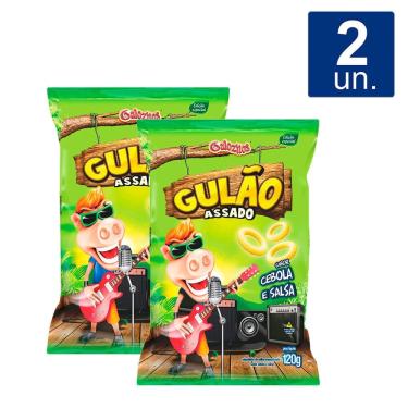 Imagem de Kit 2X 120g Salgadinho Gulão Assado Cebola e Salsa