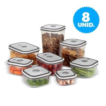 Imagem de Conj. de potes electrolux herméticos plástico 8unid 41046083