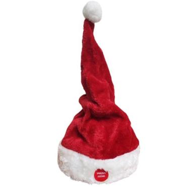 Imagem de Gorro De Natal Musical Se Movimenta Dança Musica Natalina Luxo Fantasi