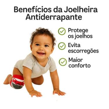 Imagem de Par de Joelheira Antiderrapante Para Bebê 3 A 12 Meses Plin Baby Bichi