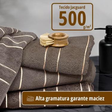 Imagem de Jogo 5 Toalha Banho Absorvente 500g/m2 Caixa Presente Flo Vr - IDEALIZ