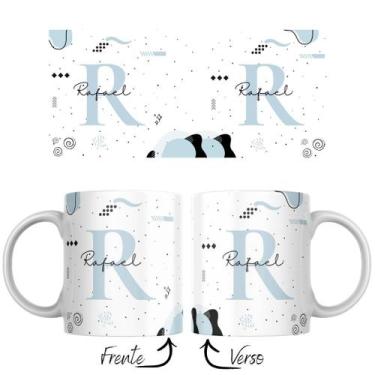 Imagem de Caneca de Porcelana Masculina Personalizada com Inicial e Nome Present