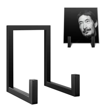 Imagem de Jeoronuly Armazenamento de discos de vinil, suporte de vinil para exibição de mesa de metal, acessórios para discos de qualquer tamanho