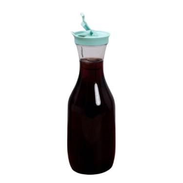 Imagem de Garrafa de Água Transparente com Tampa Suco Bebidas Plástica Litro 1,5 litros azul