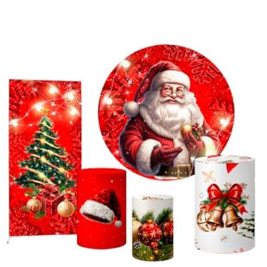 Imagem de Trio Capas Cilindro + Painel Sublimado + Painel Lateral Natal (K2HAL0091)