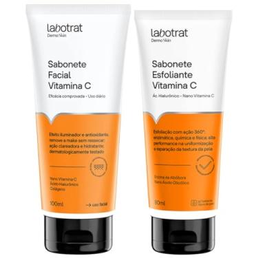Imagem de Kit Sabonete Facial + Esfoliante Vitamina C Liquido Labotrat Dermo Skin Care Ação Secativa Rosto