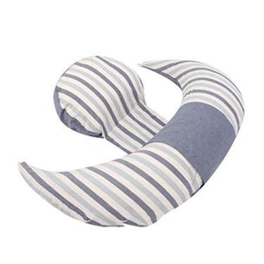 Imagem de Travesseiro de gravidez em forma de U Almofadas de gravidez para dormir Travesseiro corporal de maternidade para gravidez Suporte de travesseiro corporal de maternidade com capa de algodão puro (Cor: