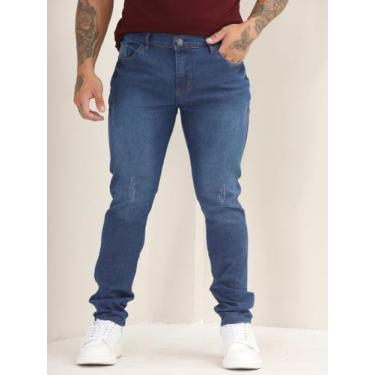 Imagem de Calça Jeans Masculina Skinny Lisa Com Elastano - Amar Denim Days, Lava