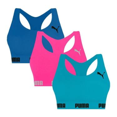 Imagem de Kit 3 Tops Puma Nadador Sem Costura Feminino