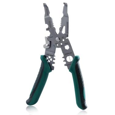 Imagem de 10 em 1 Multifuncional Descascador de fios Crimpador de Fios Ferramenta de crimpagem Crimpagem de Cabo Crimpagem Profissional de Decapagem Elétrica Manual