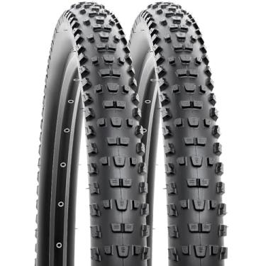 Imagem de YUNSCM 2 peças de pneus de mountain bike de 66 cm 26 x 2,25/57-559 compatíveis com pneus de bicicleta off-road 26 x 2,125 26 x 2,20 26 x 2,25 26 x 2,30 (Y-702)