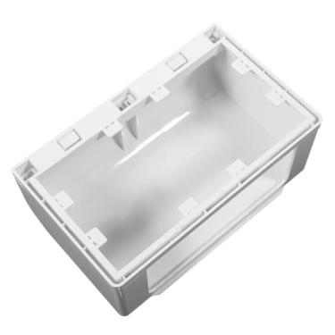 Imagem de POPETPOP Gang Outlet Cover Socket Box: Tampa de tomada à prova de intempéries - Protetor de receptáculo tipo adesivo para banheiro interno externo cozinha (branco)