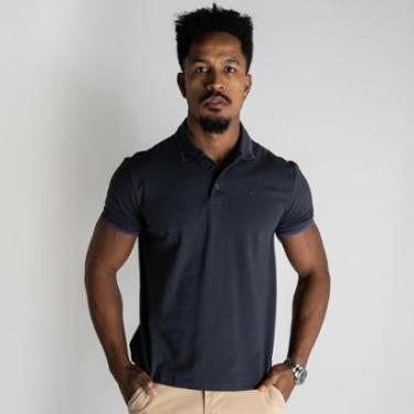 Imagem de Camisa Polo Ellus Chumbo Frisos Roxos-Masculino