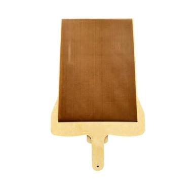 Imagem de Pá deslizante deslizante para pizza – espátula antiaderente com cabo de madeira para facilitar a transferência – ideal para fornos internos e externos