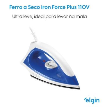 Imagem de Ferro Passar Roupa A Seco Antiaderente Force Plus Elgin Cor