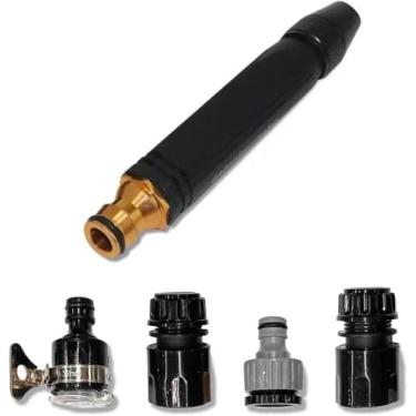 Imagem de Bico Esguicho de Alta Pressão para Mangueira – Pulverizador em Aço Inox com Jato Regulável | Ideal para Carros e Jardim