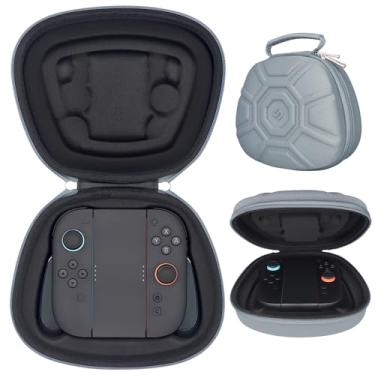 Imagem de sisma Capa protetora compatível com Nintendo Joy-Con 2 (L) (R) e Grip, capa dura original Switch 2 controles de proteção Joycon2 bolsa portátil para transporte de viagem - cinza