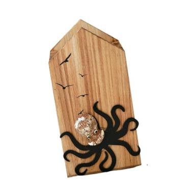 Imagem de Bothyi Porta-canetas de Madeira Decorativo, Presente Versátil E Adorável para Estudantes, Organizador de Mesa para Canetas de Desenho E Pincéis, 8cm x 8cm x 15,5cm