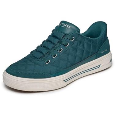 Imagem de Skechers Tênis masculino sem cadarço Arcade Charming Daze Hands Free Slip-ins, Azul-petróleo, 47