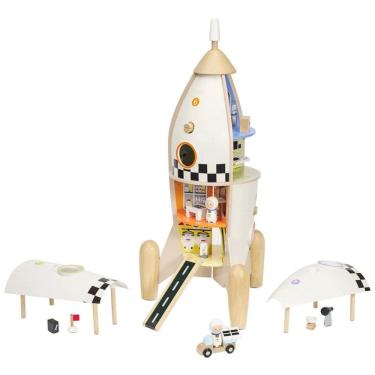 Imagem de Foguete Espacial Brinquedo Educativo Madeira Classic World